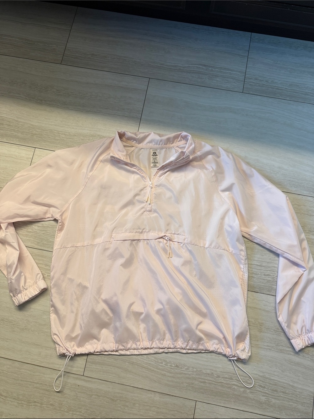 Light Pink Quarter-Zip Windbreaker Pullover